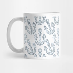 Traditional portuguese anchor and azulejo tiles background. Mug